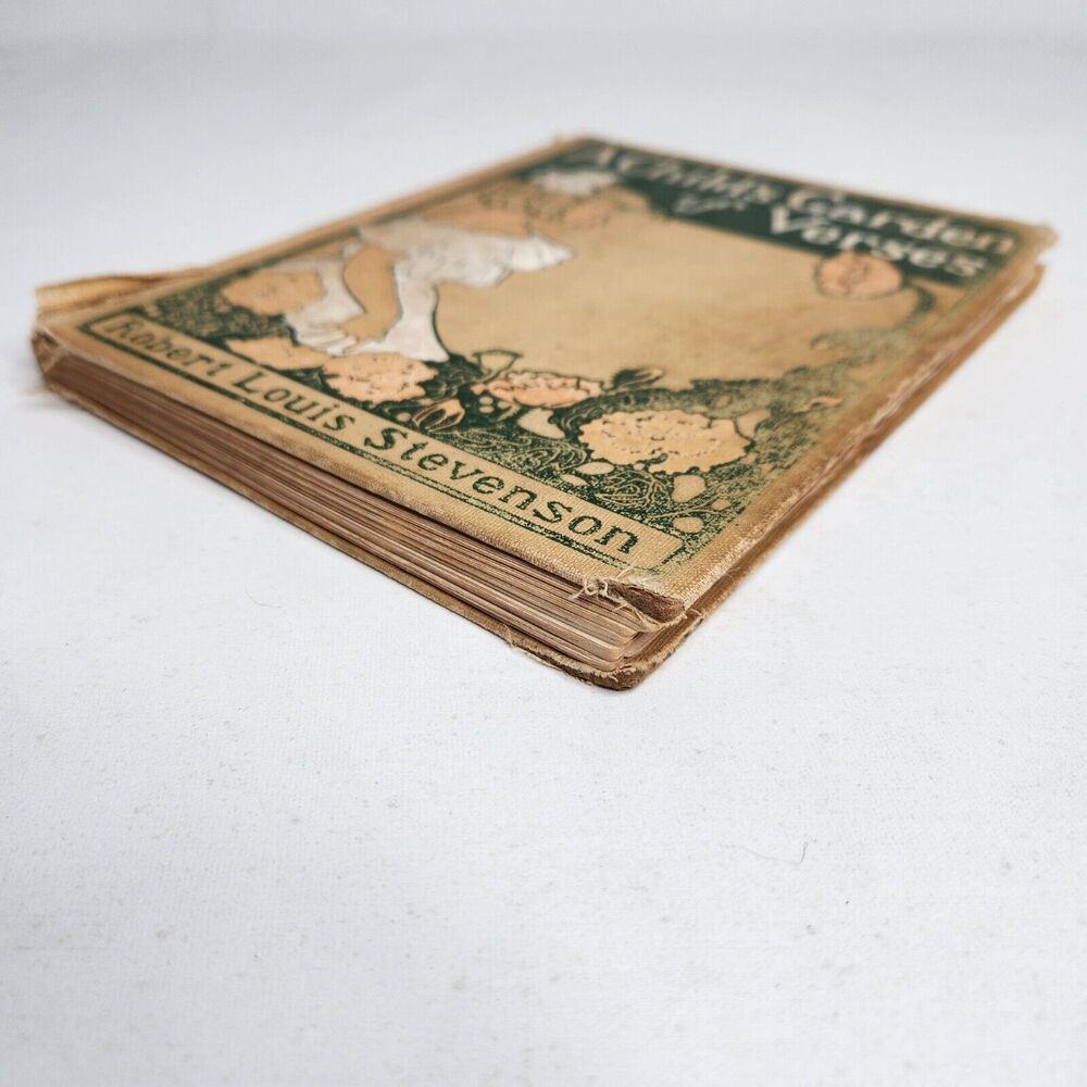 Antique 1902 A Child's Garden of Verses Robert Louis Stevenson Illustrated Book - Picture 8 of 16